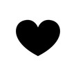 Heart icon vector on white background.