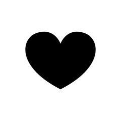 heart icon vector on white background.