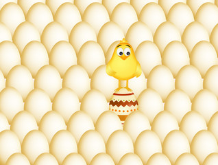 Poster - illustration of chick in the eggs