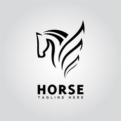 Sticker - wing pegasus horse logo