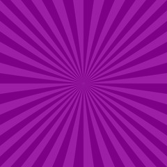Poster - Purple abstract ray burst background from radial stripes - vector design