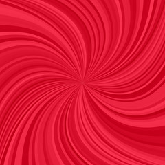 Poster - Abstract spiral rays background from radial swirling stripes in red tones - vector illustration
