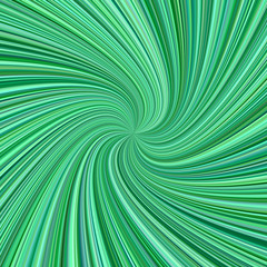 Poster - Spiral background - vector design from rotating rays in green colored tones