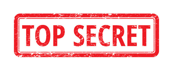 Wall Mural - red stamp with the words top secret