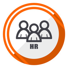 Poster - HR flat design orange round vector icon in eps 10