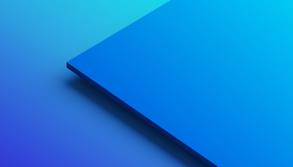 Abstract 3d rendering of a surface with gradient. Modern geometric background. Minimalistic design for poster, cover, branding, banner, placard.