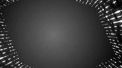 Poster - Frame of pulsating elements. Place for text. Plexus business background. Gray background . Seamless loop.