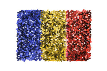 Poster - Glitter romanian flag