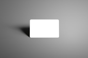 Aufkleber - Blank mockup one bank (gift) card on a studio gray background.