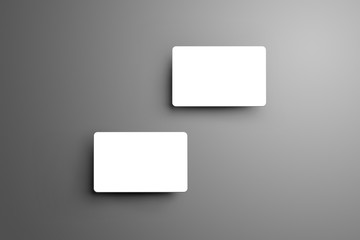 Aufkleber - Universal mockup of a two  bank gift cards isolated on a gray background.