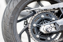 Chain And Rear Wheel Of A Motorcycle
