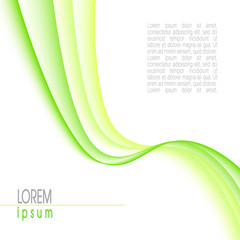 Layout with yellow-green abstract waves. Elegant template for cover, books, brochures, magazines, posters, leaflets, flyers, presentations, infographic, web page. Minimalistic vector background. EPS10
