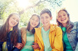 © Syda Productions - friendship and people concept - group of happy teenage students or friends outdoors