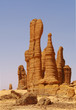 Landscape of the desert region of the Sahara in Ennedi surroundings in north Chad
