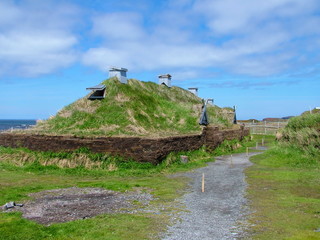 newfoundland, ca: l'anse aux meadows on june 24, 2011. a viking archaeological site on the northern 