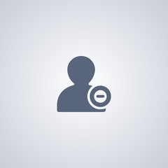 Poster - Delete contact icon, Delete user icon