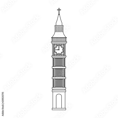 Big ben clock vector illustration graphic design Stock Vector Adobe Stock