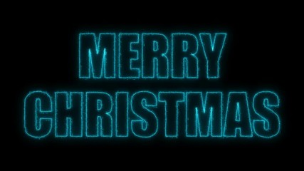 Poster - Merry christmas text on black, 3d rendering background, computer generating for holidays festive design
