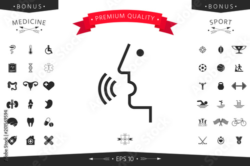 Fotomural Voice control, person talking - icon