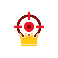 Wall Mural - King Target Logo Icon Design