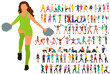© zolotons - people dance, no person, flat style, set, collection, vector