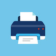 Vector Printer flat icon. Print sign, document print.