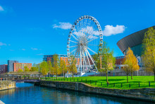 ECHO Convention Center And An Adjacent Ferris Wheel In Liverpool, England
