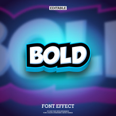 3d Cartoon Style Text Effect for animation and game logo