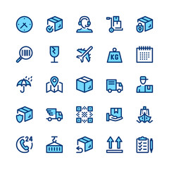 Poster - delivery, logistics line icons set. modern graphic design concepts, simple symbols, elements, pictog