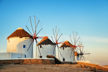 Mykonos windmill sunset