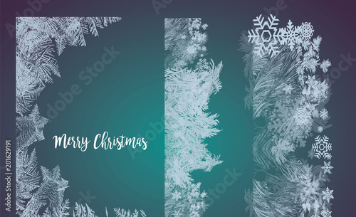 Fotomural 2018 New Year on ice frosted background