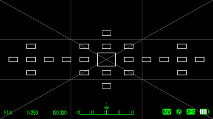 Vector template for your design. Camera viewfinder. Focusing screen of the camera. Viewfinder camera recording.