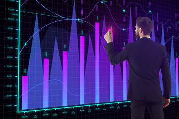 Poster - Broker trade and investment concept