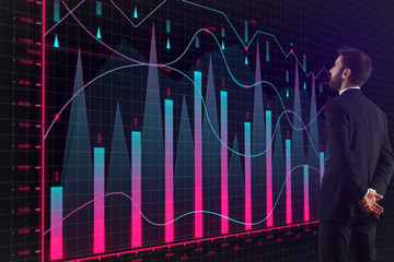 Poster - Broker trade and finance concept