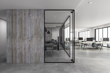 Poster - Modern coworking office with copyspace