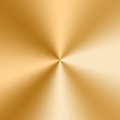 Wall Mural - conical gradient with a texture of gold metal. vector illustration with effect of polished plate
