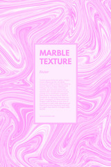 Poster - Pink frame on pink marble background. Vector design element.