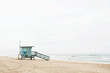 Lifeguard hut on Manhattan beach, Los Angeles.