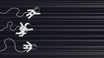astronauts racing on light speed