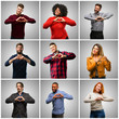 © Krakenimages.com - Group of mixed people, women and men happy showing love with hands in heart shape expressing healthy and marriage symbol