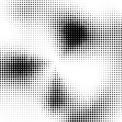 Poster - abstract halftone texture. vector black and white background