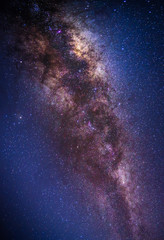 Wall Mural - the center of the milky way galaxymilky way galaxy over mountain. night sky with stars. long exposur