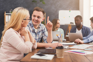 Aufkleber - Business partners work at modern office