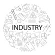 © Дмитрий Горелкин - Vector industry pattern with word. Industry background