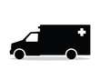 ambulance silhouette design illustration, silhouette style design, designed for icon and animation