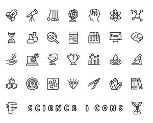 science hand drawn icon design illustration, line style icon, designed for app and web