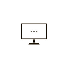 Poster - monitor icon. sign design