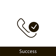 Sticker - phone icon. success phone. sign design