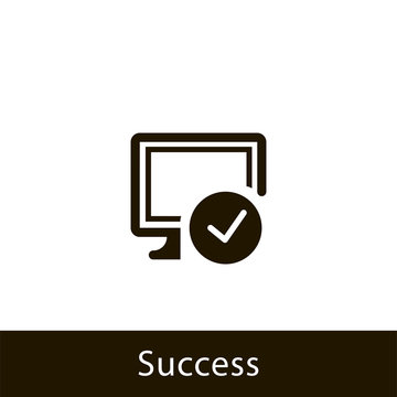 computer icon. success computer. sign design