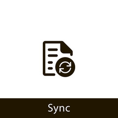 Poster - document icon. sync document. sign design